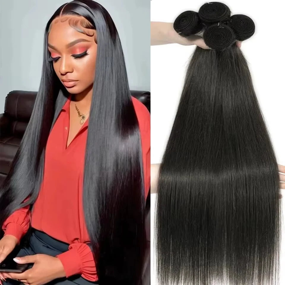 Straight Bundles 100% Human Hair Brazilian Virgin Hair