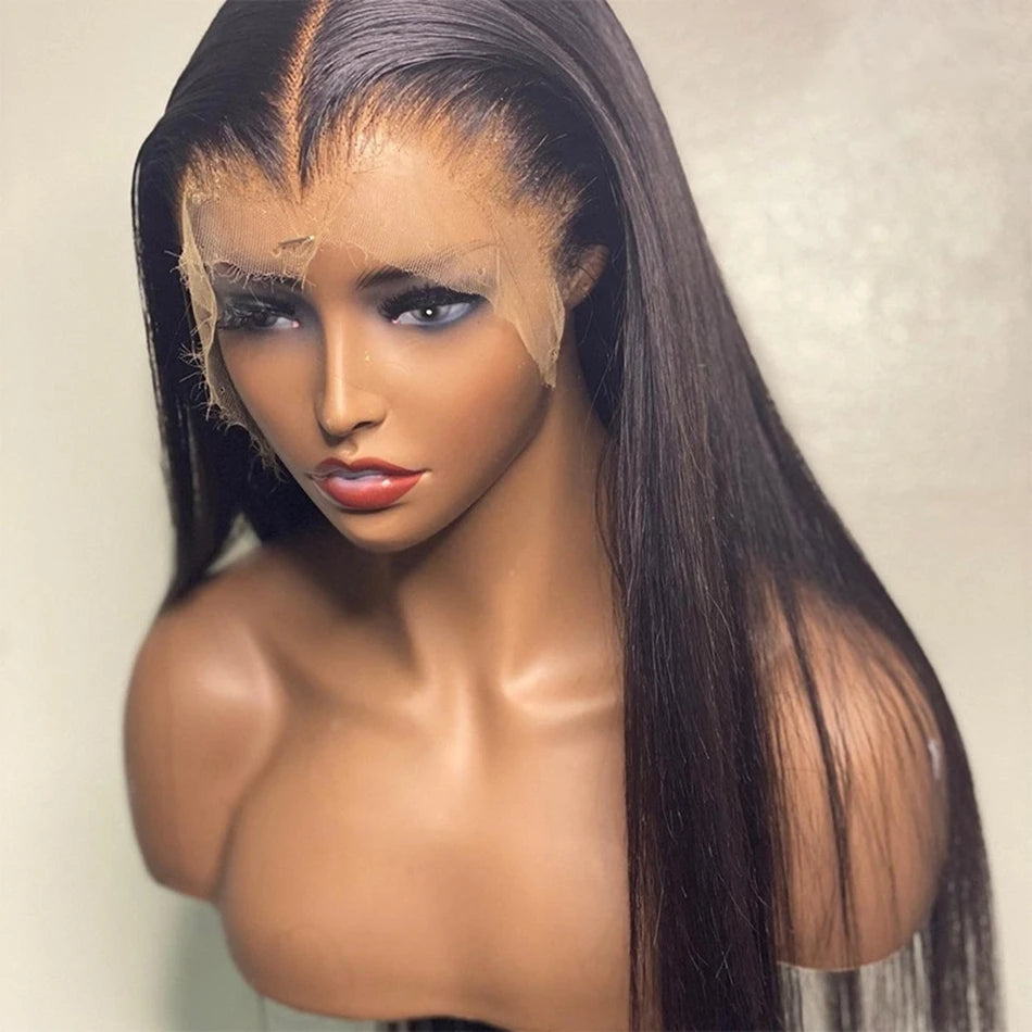 Bone Straight Lace Frontal Wig Glueless Invisi-Drawstring
