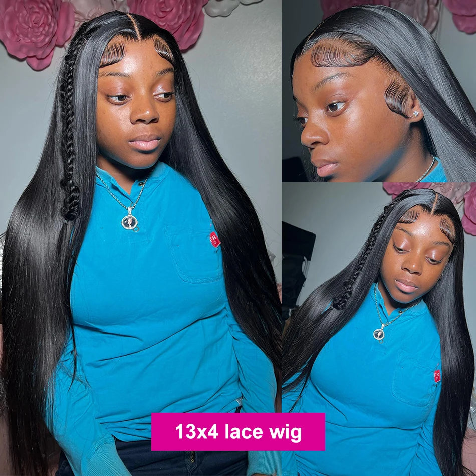 Bone Straight Lace Frontal Wig Glueless Invisi-Drawstring