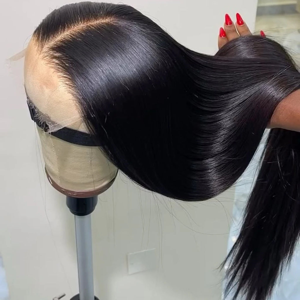 Bone Straight Lace Frontal Wig Glueless Invisi-Drawstring