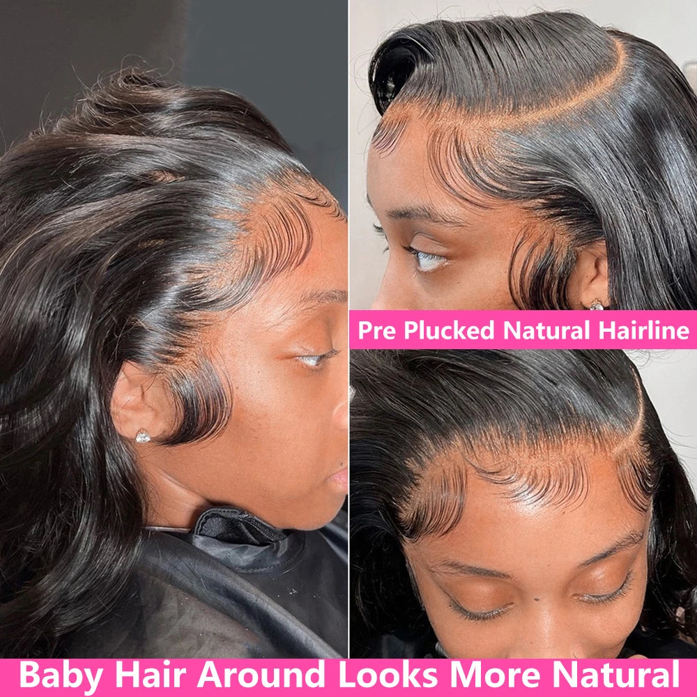 Body Wave Lace Front Wig Pre Plucked 360 Lace Frontal Wig Human Hair