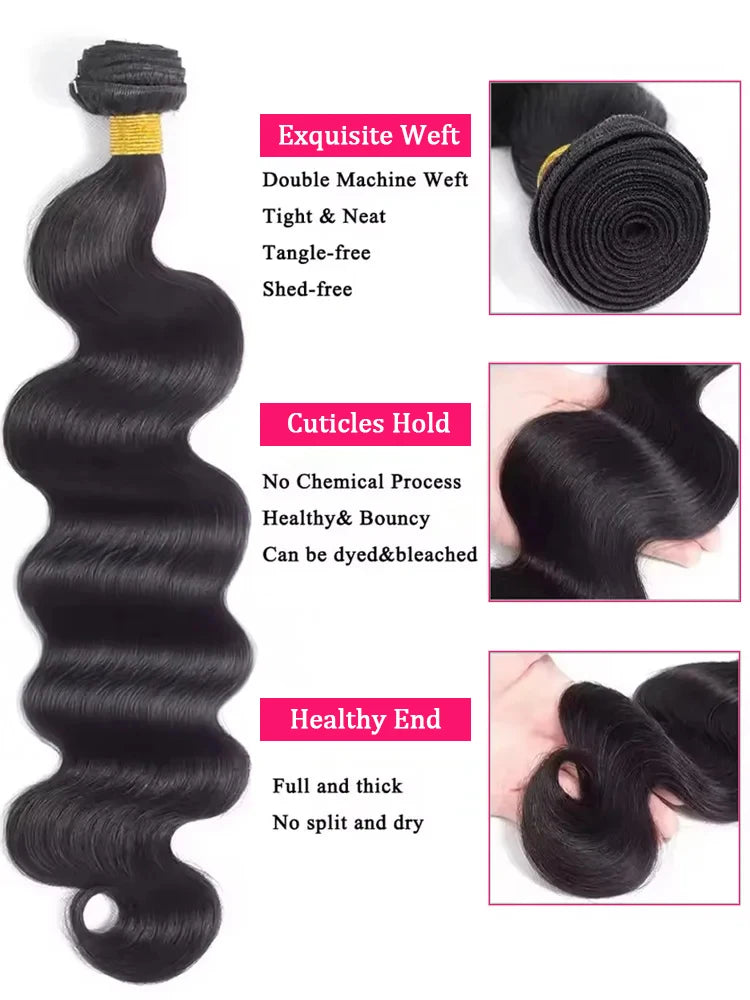 Body Wave 100% Brazilian Burmese Raw Human Hair Bundles